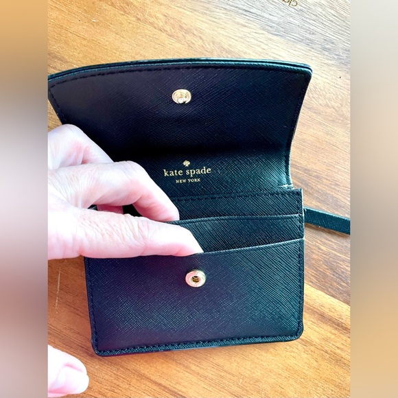 Kate Spade Newbury Lane Cara Bifold Wallet - Black - I.D. Pocket/Credit Card - Picture 4 of 8